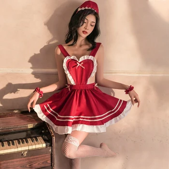 JIMIKO lenjerie sexy sexy maid dress fara spate tinuta erotic cosplay drăguț slujitor lingeries porno costume exotice seductie uniformă