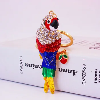 Moda Keychain Keyring Blingbling Stras Papagal Cheie Lanț
