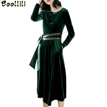 Rochie Verde Partidul coreean Rochie de Epocă Elegant de Catifea Primavara-Vara Rochie de Femei Haine 2023 OL Rochii Femei Vestidos