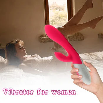 Dublu-cap Vibrator Șoaptă Masaj AV Stick cu 7 Modul de Vibrație Masturbari Dispozitiv Adult Jucărie Sexuală pentru Femei Barbati