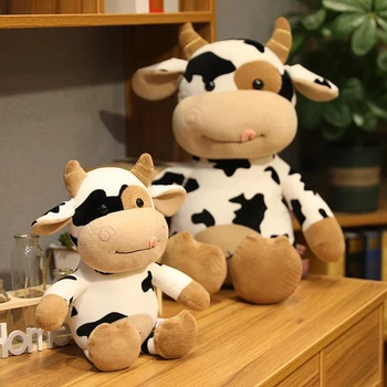 30-65CM Fierbinte de Vânzare Vite Jucărie de Pluș Umplute Kawaii Lapte de Vacă Moale Animale Papusa Perna Pentru Copii Fete Frumoase de Ziua de nastere Cadouri de Nunta
