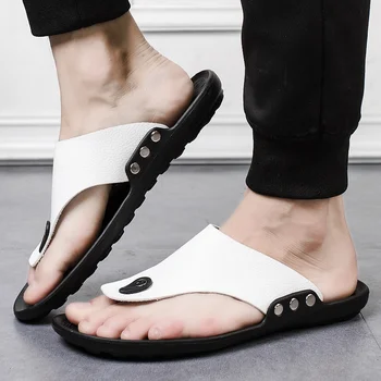 2022Slippers Vara Flip-Flops pentru Barbati Papuci de Plaja Sandale Maro Pantofi Confortabile, Non-Alunecare de Baie, Pantofi Barbati Diapozitive