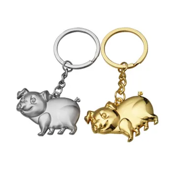 Cel mai bun de vânzare de Aur Porc Breloc Creative Breloc Metalic Porc Breloc Pandantiv pentru Femei Geanta Pandantiv