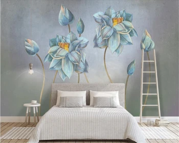 beibehang Mare parte a pictat 3D hârtie de perete este cel mai minimalist elegant la modă TV de fundal de flori pictura 3d tapet