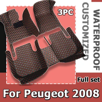 Auto Covorase Pentru Peugeot 2008 P24 2020 2021 2022 Din Piele De Lux Mat Covoare Durabil Pad Anti Covoare Murdare Set Accesorii Auto