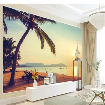 Tapet personalizat Rizhao sea view beach stereo 3D temă de fundal spațiu de perete de înaltă calitate material impermeabil