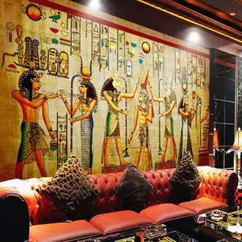 Egiptean pictura pe Perete de Epocă Foto Tapet Personalizat 3D picturi Murale Istorie & Cultură tapet Copii, Dormitor, Camera de Studiu decor