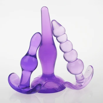 Sex Anal Jucării 3pcs/set Dopuri anale Produse pentru Adulți,trei Stil Anal Jelly Penis artificial Analsex Jucarii Pentru Sex de Joc