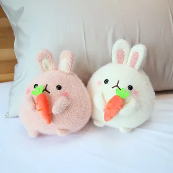 candice guo! drăguț jucărie de pluș de desene animate minunat animal iepure dulce ține morcov minge moale de pluș papusa de fata ziua de nastere cadou de Crăciun
