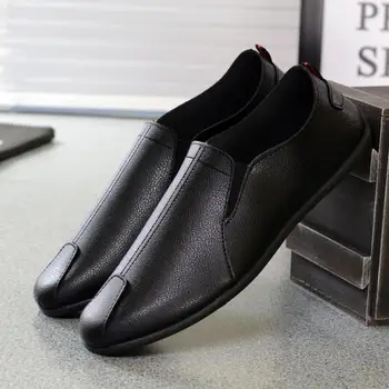 Bărbați Mocasini Britanic Clasic Casual, de Înaltă Calitate PU Casual Confortabil Om Cald Pantofi Ușoare Adult Respirabil Mazăre Pantofi