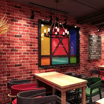 3D Retro Nostalgic Cărămidă Cărămidă Roșie Tapet Restaurant Chinezesc Magazin de Îmbrăcăminte de Fundal Perete de Cărămidă de Cărămidă Tapet