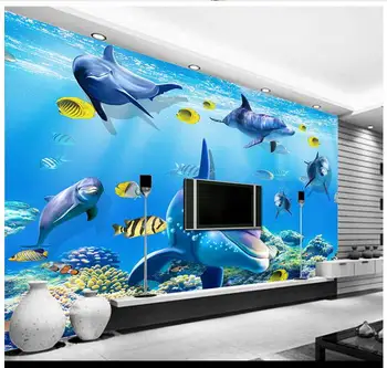 3D picturi murale de fundal personalizate picture murale de perete de hârtie lumii Subacvatice HD TV fundalul TV de Perete Decorative living decorul camerei