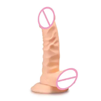 Vibrator realist Waterproof Flexibil penis Texturate Cocoș Arbore Puternic ventuza Doamna de sex feminin masturbari jucarii Sexuale pentru femei
