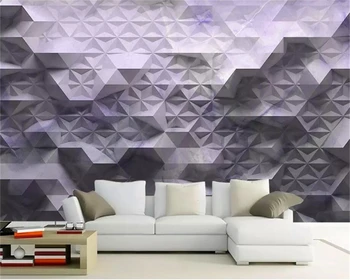 Tapet personalizat murală moda simplu perete abstracte geometrice solide hexagon Mitsubishi fundal 3D perete