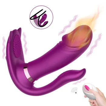 Portabil Realist Vibrator punctul G Vibratoare Jucarii Sexuale pentru Femei de la Distanță fără Fir de Control Vibrator Fluture Chilotei Câteva Jucării Sexuale