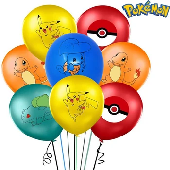 Original Pokemon Balon Set 10buc Pickchu Charmander Squirtle Petrecere de Aniversare pentru Copii Decor Furnizează 12 Inch Balon Latex Set