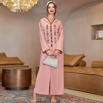 Rochie Musulman Abaya Femei Caftan Arabi Arabă Petrecere Rochii De Seara Hijab Cu Gluga Diamant Caftan Halat Femme Musulmane Abayat