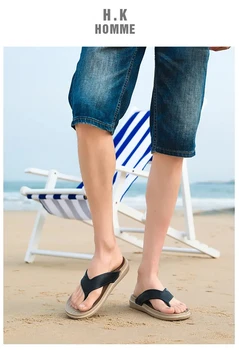 Bărbați Papuci de Vara Clip Piciorul Fund Plat papuci Confortabile, Antiderapante Pantofi de Plaja si de recreere în aer Liber Sandale