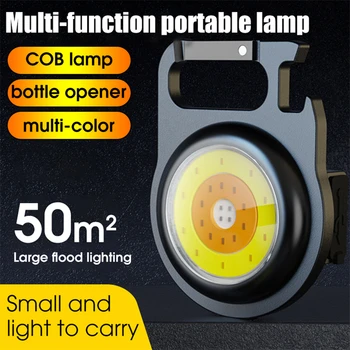 Mini Lanterna LED-uri Lumina de Lucru Portabil de Buzunar Lanterna, Brelocuri USB Reîncărcabilă Pentru Camping în aer liber Mică Lumină Tirbușon