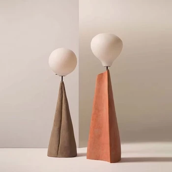 Nordic Minimalist Design De Artă Rasina Maro Lampa De Podea Living Modern De Iluminat Decorativ Sticlă Mată Minge În Picioare De Prindere