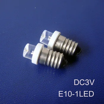 De înaltă calitate DC3V E10 Semnal cu led-uri, Led E10 Indicator luminos Led E10 Instrument bec lampa 3V transport gratuit 20buc/lot