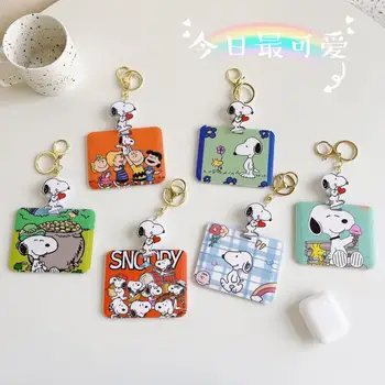 Snoopy Desene Animate Elevii Orizontală Masă Card Card De Metrou Capac De Protectie Geanta Pandantiv Accesorii Anime Kawaii Jucarie Copii Cadouri