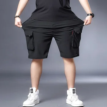 7XL Epocă pantaloni Scurți de Moda pentru Bărbați de Grăsime Sport Codrin Mari Uscare Rapidă Haine de Lucru de Mătase Midpants Streetwear Hip Hop Om de Vară