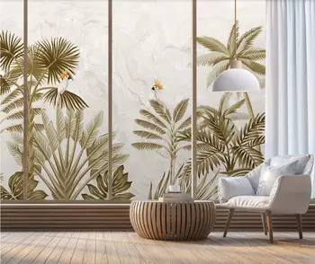 Personalizate 3D de mari dimensiuni murală creative Europene hd mână-pictat tropicale peisaj de marmură de fundal de hârtie de perete