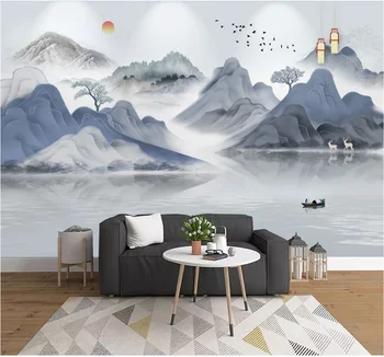 xuesu Chineză atmosfera peisaj peisaj peisaj de aur tapet canapea dormitor personalizat murală 8D perete impermeabil pânză