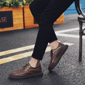 De lux Britanic Apartamente Hard-Purtarea de Afaceri Barbati Pantofi Casual Sociale de Pantofi Oxford din Piele Pantofi casual S13630-S13635