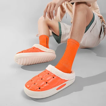 Brand Original, Bumbac, Papuci de Cuplu Cald Pantofi de Bumbac Ușoare, Non-alunecare Pantofi Platforma de Iarnă Fund Moale de Bumbac Papuci