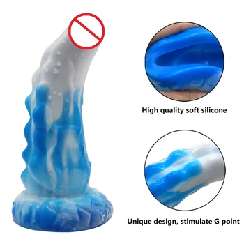 colorate anal plug din silicon butt plug cu ventuza alb albastru jucarii sexuale pentru barbati femei vagin masturbez anal dildo Sex Instrumente