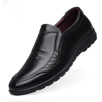 Barbati casual pantofi de afaceri din piele de moda Confortabil pantofi barbati din piele moale fund moale de calitate Slip-on Încălțăminte
