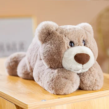 30-70cm Îmbrățișare de Urs Jucărie Moale Pernă Confortabil Jucărie de Pluș Culcat Ursul Brun Negru Pernă Urs Papusa Plushies Cadouri de Crăciun Pentru copii