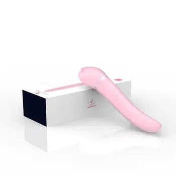 Roz Bagheta Vibrator Puternic Piele-Friendly Silicon Jucărie Sexuală Limba Vibrator Vibrator Rotativ Pentru Femei Intim Bunuri În Sex-shop