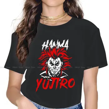 Hanma Yujiro Femei T Shirt Baki The Grappler Manga Amuzant Teuri Maneci Scurte Echipajul Gât T-Shirt Din Bumbac Cadou