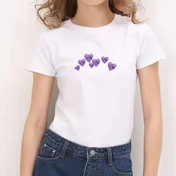 Dragoste Inima Tipărite TshirtSummer Casual Tricouri Tricouri Harajuku Coreeană Stil Grafic Topuri Noi Kawaii Casual Tricouri Topuri