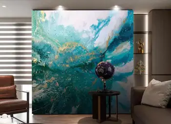 Pictura personalizate abstract albastru de artă peisaj stropi de cerneală camera de zi canapea fundal 3D de decorare perete tapet, picturi murale