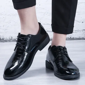 Noi Mens Pantofi eleganți Stil Britanic Clasic Dantela-up Pantofi de Nunta Barbati Casual Pantofi de Afaceri Rochie Pantofi pentru Bărbați Pantofi Personalizate