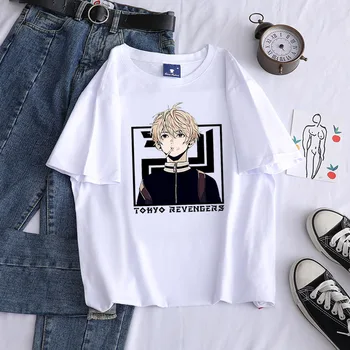Vara Anime Tokyo Răzbunătorul Mikey Dragon Bărbat/Femei T-shirt Gât Rotund Maneca Scurta Casual Unisex Streetwear Harajuku Sus de BUMBAC