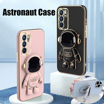3D Placare Astronaut Ori Stand Caz Pentru Huawei Honor 20 P30 P40 P50 Pro Nova 5T Lite Onoare 50 20 30 9X Pro Moale Huse de Telefon