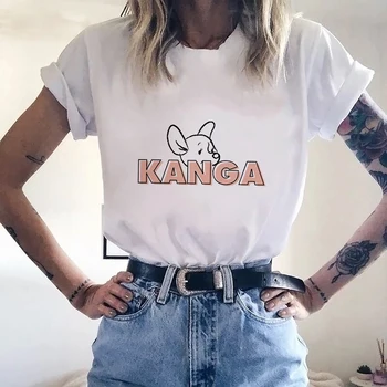 Vinde fierbinte Disney Alb Kanga Imprimare Femei T-Shirt Populare O de Gât S-XXL Dimensiuni Confortabile Y2K Drăguț Feminin Tricouri de Înaltă Calitate Ieftine Tee