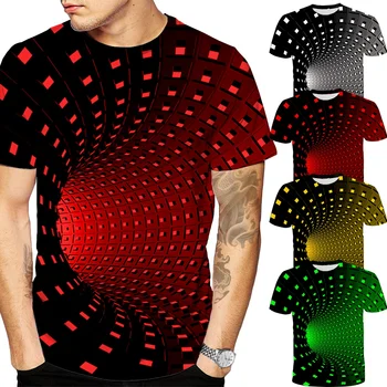 Cele mai noi de Mens de Moda de Imprimare 3D Vertij Hipnotic Unisxe Funny t-shirt S-7XL bărbați îmbrăcăminte harajuku grafic t shirt