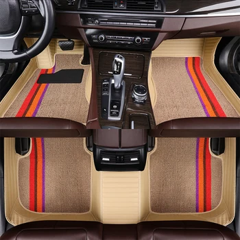 De înaltă calitate din Piele Auto Covorase pentru VW Caddy Touran Tiguan TOUAREG Atlas GOL Caravelle Sharan Accesorii Auto Mocheta