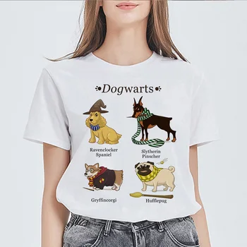 Femei de Moda T-shirt Dogwarts Drăguț Imprimate Moda anilor ' 90 Maneca Scurta, Haine de Vară de Imprimare Tricou Femei Tee Top Grafic Îmbrăcăminte