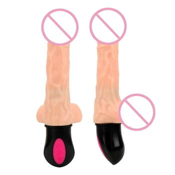 12 Modul de Încălzire Flexibil de Silicon Moale, Flexibil Vagin Masaj Masturbari sex Feminin Realist Penis artificial Vibratoare Jucarii Sexuale pentru Femei