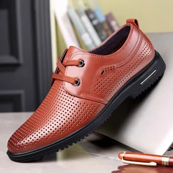 Frumos Pop Barbati Pantofi Respirabil Pantofi De Afaceri Britanic Stil Retro Casual Confortabile Pantofi Pentru Bărbați La Modă Rotund Toe Pantofi Pentru Bărbați