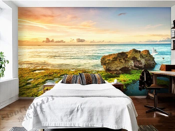 Personalizate 3D, picturi murale,frumos peisajul de pe litoral , canapea living TV de perete dormitor fundal de hârtie de perete