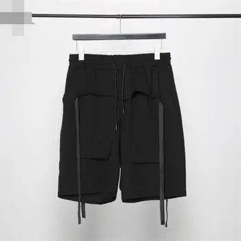 Bărbați Sport pantaloni Scurți de Vară Nou Întuneric Simetrice Buzunar Despicare Personalitate de Proiectare Tridimensional de Tăiere de Agrement pantaloni Scurți