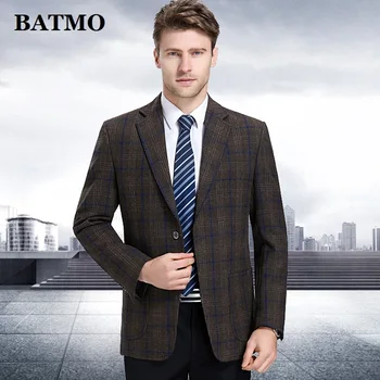 Batmo 2019 new sosire de lână de înaltă calitate smart casual carouri sacou barbati,barbati casual costume,jachete barbati, plus-size M-4XL 03